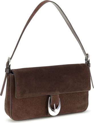 Staud Womens Harlow Shoulder Bag Espresso Calf Leather Bos Taurus