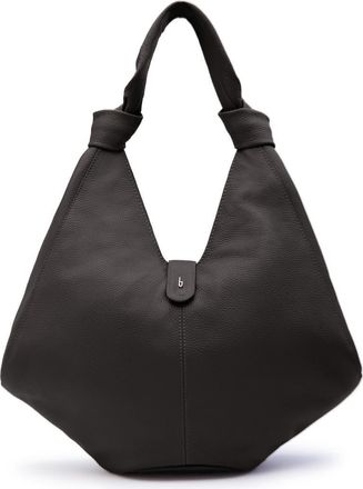 Behno Large Nelli Pebble Leather Hobo Bag in Black at Nordstrom