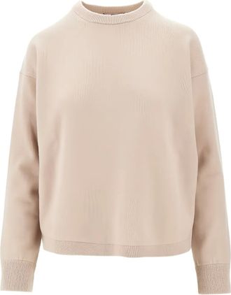 Max Mara ribbed long-sleeve sweater - women - Wool/Silk - S - Neutrals
