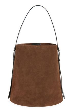Coperni Ergonomic Suede Bucket Bag in Brown at Nordstrom
