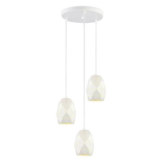 Netlighting Modern Hanging Pendant White 3 Light E27