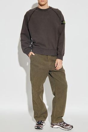 Stone Island Trousers With Logo, Mens, Green