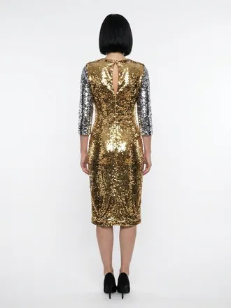 Dolce & Gabbana Womens Silver Polyester Cocktail Dress