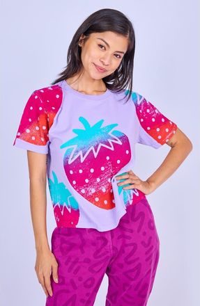 Mokuyobi Painted Crop Tee in Giant Strawberry at Nordstrom, Size 3X-Large