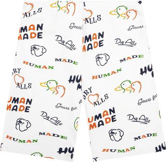 Human Made Shorts con stampa - Bianco