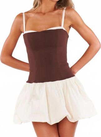 Show me your Mumu Tiffany Skort Dress In Chocolate