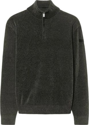 Roberto Ricci Design Velvet Half Zip Knit - Heren - Coltruien - Groen - M - Truien & Vesten
