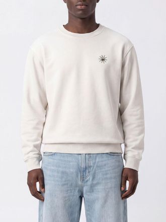 HTC Relaxed Fit Studded and Embroidered Cotton Sweatshirt