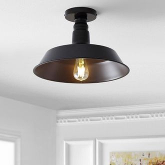 Jonathan Y Designs Cassidy 14 Metal LED Semi-Flush Mount