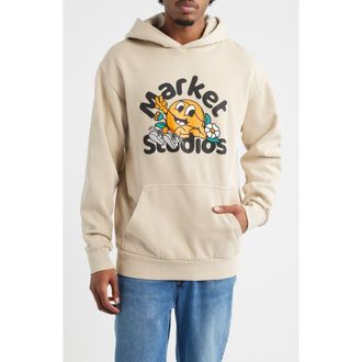 Market Chill In The Net Cotton Blend Graphic Hoodie in Natural at Nordstrom, Size Xx-Large