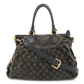 Louis Vuitton Monogram Denim Monogram Noir Monogram Denim Shoulder Bag Tote Bag (Pre-Owned)