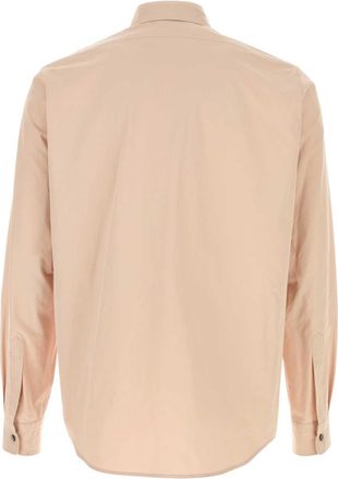 Jil Sander Mens Light Pink Cotton Shirt Rosebeige Exterior: Camicie