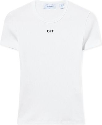 Off-white White Logo Crew Neck T-Shirt