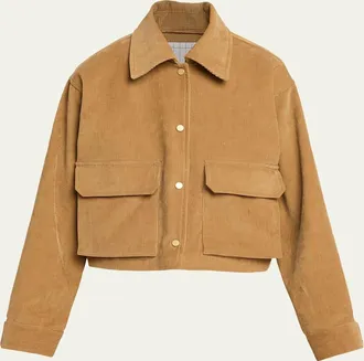 Maria McManus Corduroy Cropped A-Line Jacket