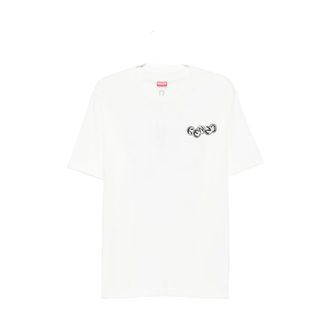 Kenzo White Graphic Print Crew Neck T-shirt
