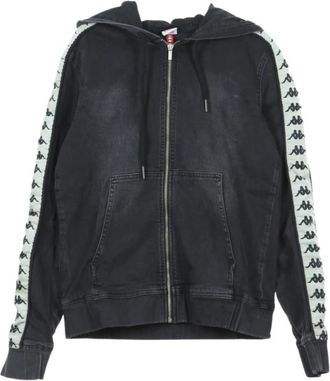 Kappa Sweater met rits - Heren - Vesten met rits - Zwart - XL - Hoodies & sweatvesten