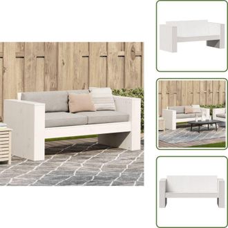 vidaXL The Living Store Divano Giardino 2 Posti Bianco 134x60x62 cm Legno Massello Pino - Divano in legno