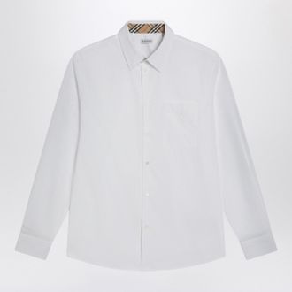 Burberry White Shirt In Cotton Poplin