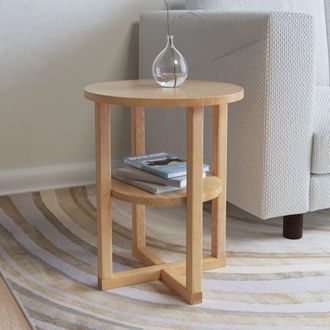 vidaXL Mesa Auxiliar De Madera Maciza De Roble 40x50 Cm Vidaxl
