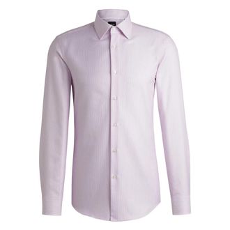 HUGO BOSS Hugo Boss-Hemd - Heren - Zakelijke Overhemden - Roze - M - Overhemden