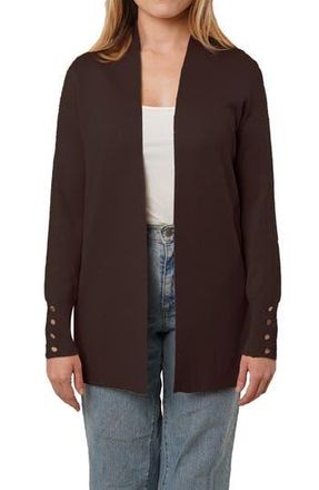 Cyrus Open Front Knit Cardigan in Hickory Brown at Nordstrom Rack, Size Small