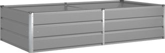 vidaXL Jardinera Gris Claro 195 X 100 X 45 Cm Acero Galvanizado Vidaxl