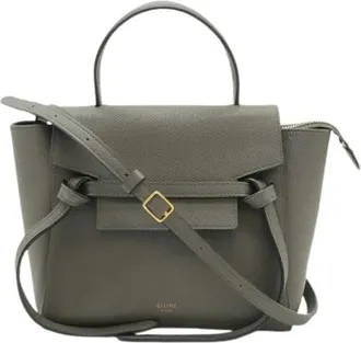 Celine Pre-owned Belt Bags, female, Gray, Size: ONE SIZE Pre-owned Vintage Shoulder Bag