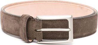 N.Peal buckled suede belt - men - Suede - S - Brown