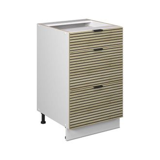 Vicco Mueble Bajo De Cocina Fame-line, Panel De Roble, 50 Cm Sin Encimera