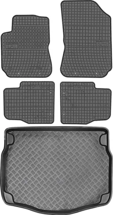 OEM Juego De Alfombrillas De Goma Para Coche Y Maletero Para Citro&euml;n C4 Cactus I Crossover (2014-2020)