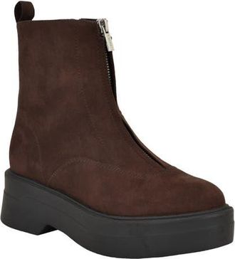 Calvin Klein Rivin3 Bootie in Brown Suede at Nordstrom, Size 10