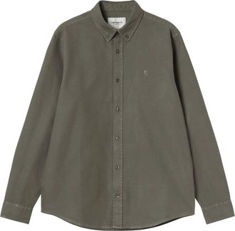 Carhartt Work in Progress L/S Bolton Shirt - Heren - Casual Overhemden - Groen - S - Katoen - Overhemden