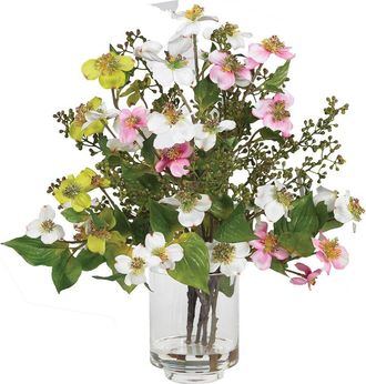 Nearly Natural Dogwood Silk Flower Arrangement