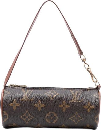 Louis Vuitton Pre-owned Handbags, female, Brown, Size: ONE SIZE Pre-owned Printed Cylinder Pouch