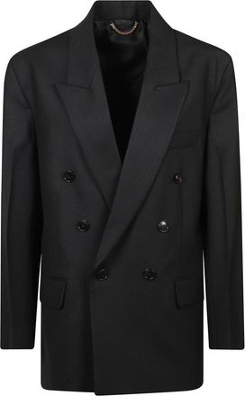 Victoria Beckham Double-Breasted Tailored Jacket With Sharp Lapel
