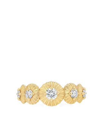 Lizzie Mandler 18CT yellow gold Fluted Diamond ring - women - 18kt Gold - 5 1/2