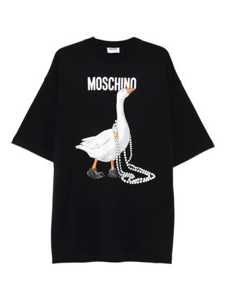 Moschino graphic-print mini dress - Black