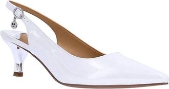 J. Reneé Womens Ferryanne Slingback Pump In White Patent