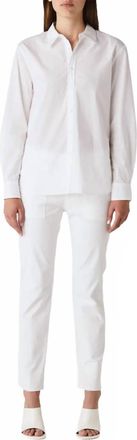 Nili Lotan Raphael Long Sleeve Shirt In White