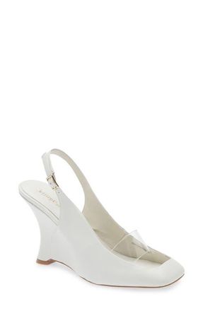 Jeffrey Campbell Nebulis Slingback Wedge Pump in Ivory at Nordstrom, Size 9.5