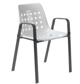 Schubiger M&ouml;bel Gartenstuhl Bermuda mit Armlehne Rundoval