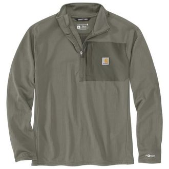 Carhartt Work in Progress Mock Neck Half-Zip T-Shirt Longsleeve f&uuml;r Herren | grau