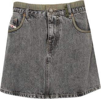 Diesel Denim Mini Rok - Dames - Rokken - Grijs - Maat: W27 Denim
