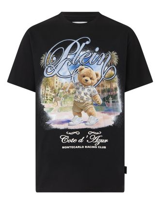 Philipp Plein Round Neck T-Shirt Teddy Tennis