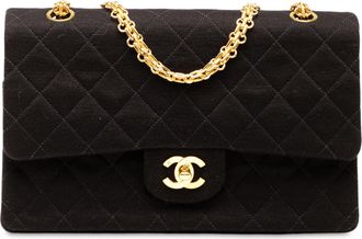 Chanel Black Medium Classic Jersey Bijoux Chain Double Flap