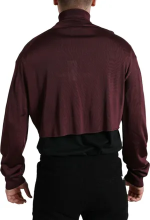 Dolce & Gabbana Mens Viscose Turtleneck Maroon