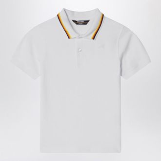 K-Way Jude white polo in cotton piqué