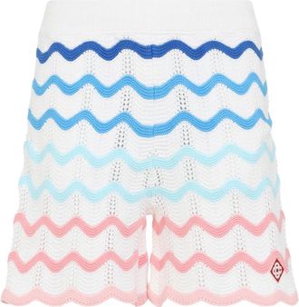 Casablanca Multicolor Katoenen Shorts - Heren - Bermuda - Veelkleurig - S - Katoen - Korte Broeken