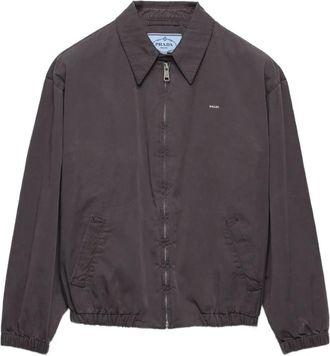 Prada Giacca con colletto a camicia - Grigio