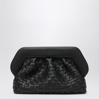 Themoirè Black Woven Bios Clutch Bag